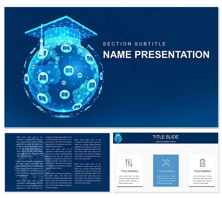 Study World of Knowledge Keynote Template for Presentation