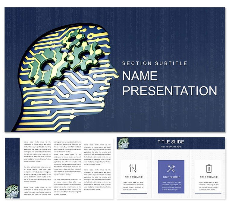 Knowledge Learning Mind Keynote Template Presentation