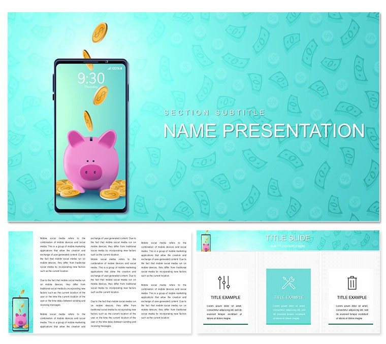 Cashback Service Keynote template and themes