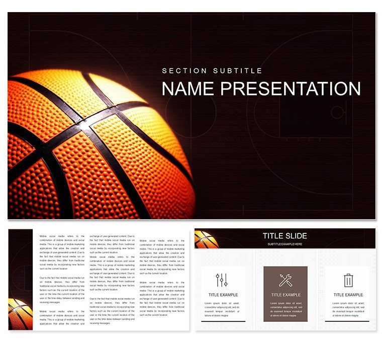 Basketball Template for Keynote presentation