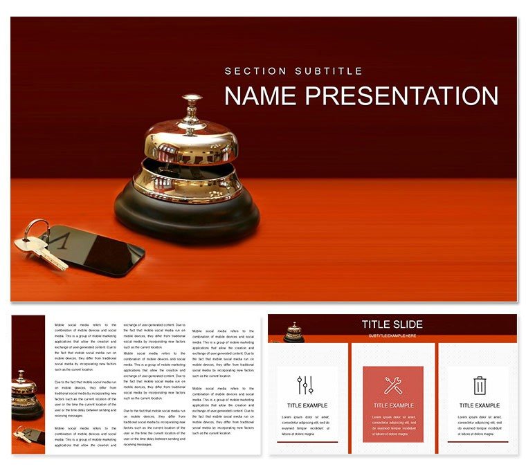 Hotel Service: search and booking Keynote template