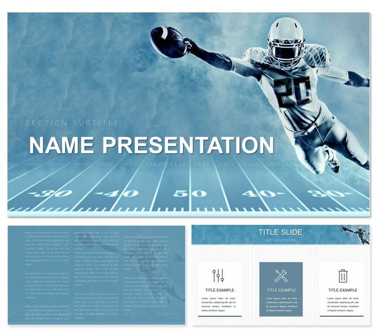 American Football: rules, tactics template for Keynote Presentation