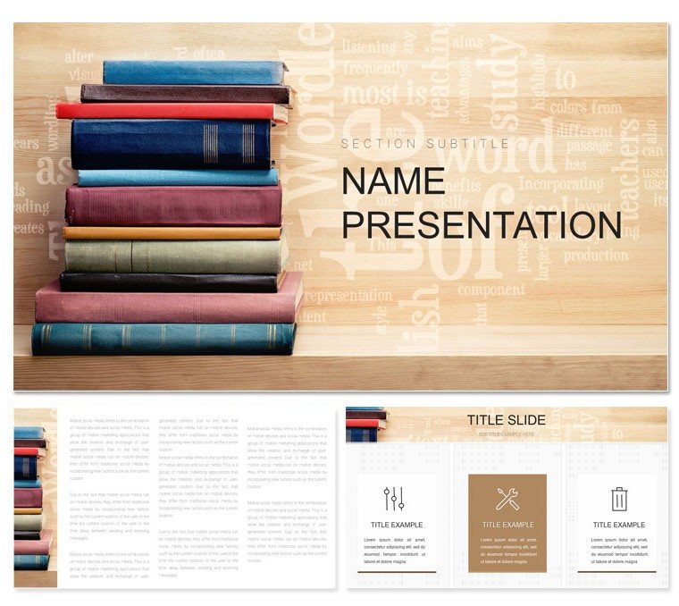 Bookstore Keynote presentation template