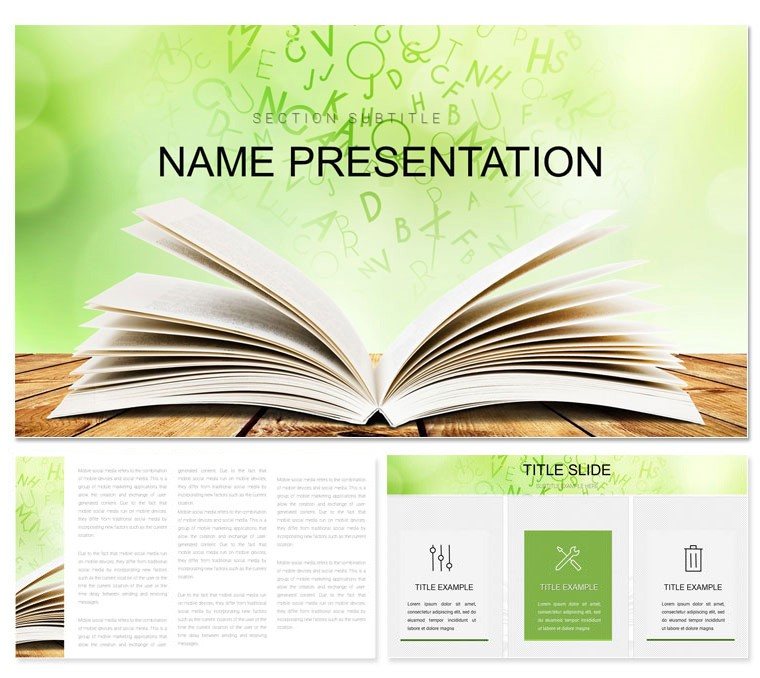 Background Kindle ebook Template for Keynote Presentation