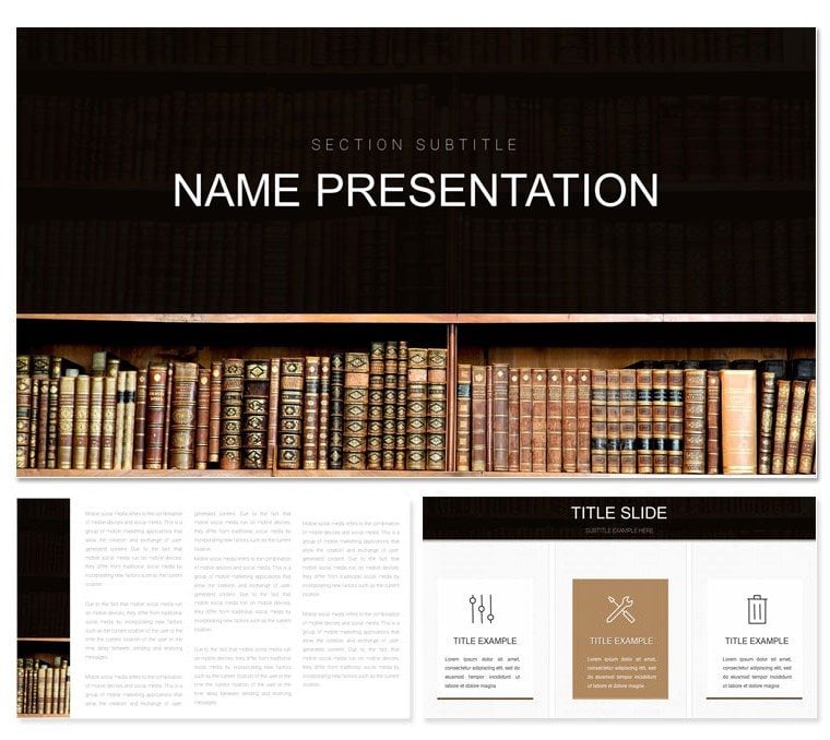 Books Library Keynote Presentation Template