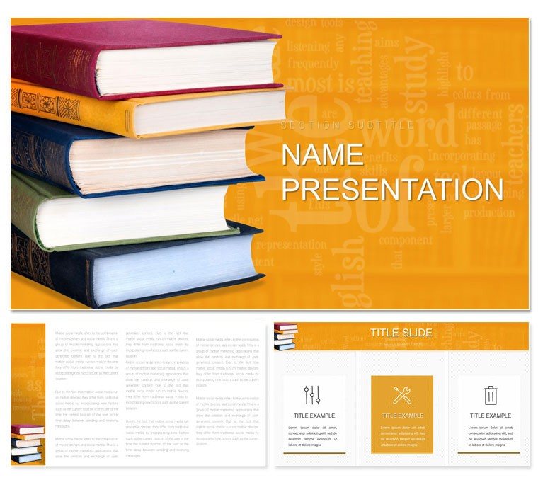 Book Education Keynote presentation template