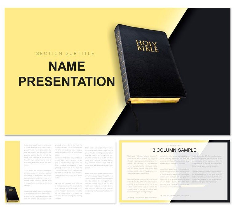 Holy Spirit Scriptures Keynote Template | Premium Designs, Collection, Download