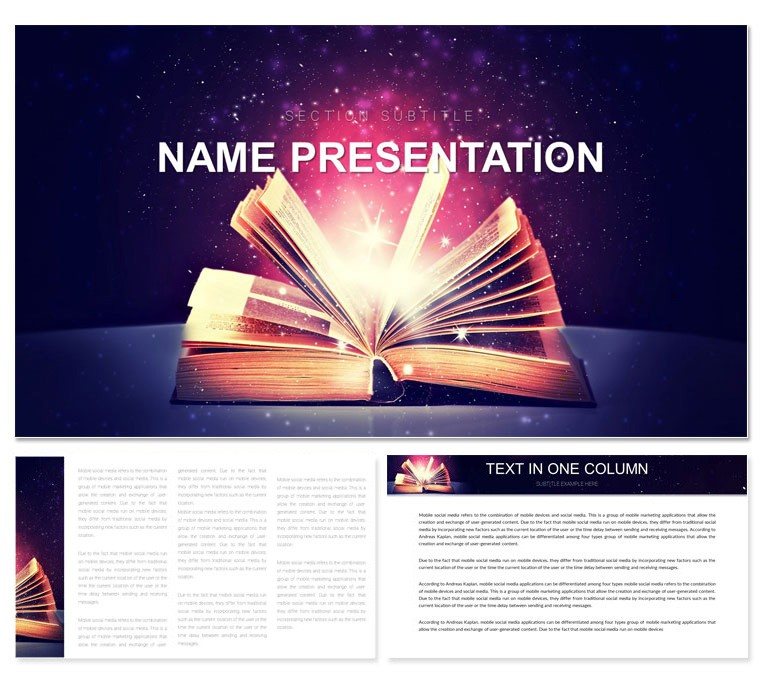 Knowledge book Keynote presentation template