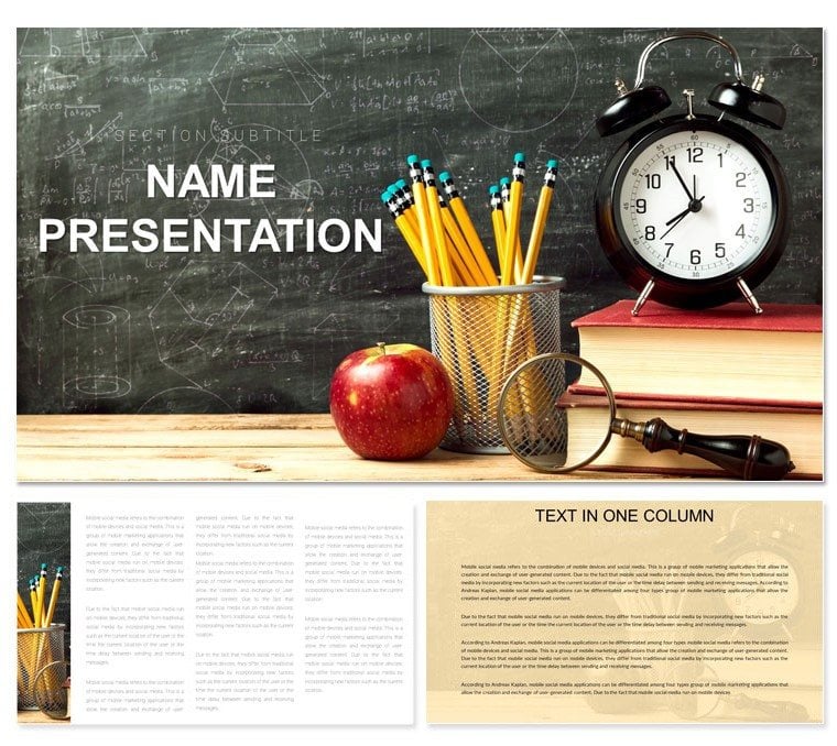 School Day Lessons and Breaks Keynote template