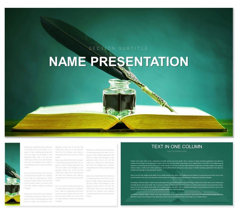 Story Writing Keynote themes and template
