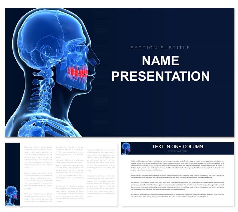 Background Jaw Problems template for Keynote presentation
