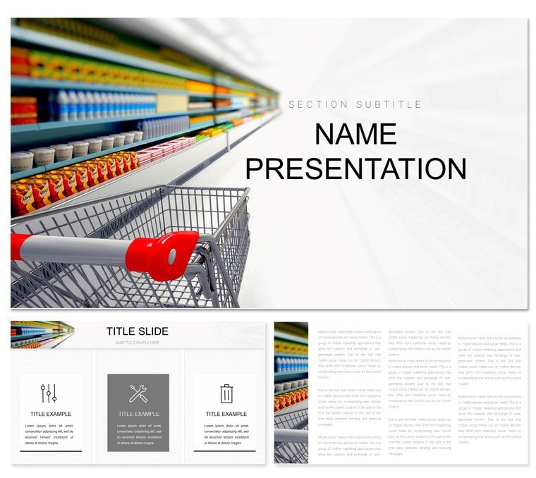 Shopping Checkout Keynote template for presentation