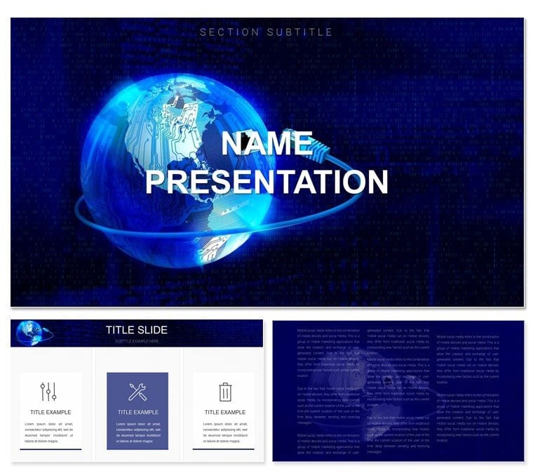 Background: Connected World Keynote template