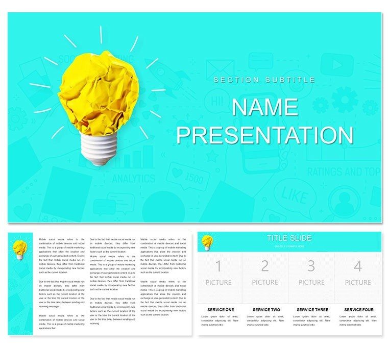 Creative Business Ideas Keynote template for presentation