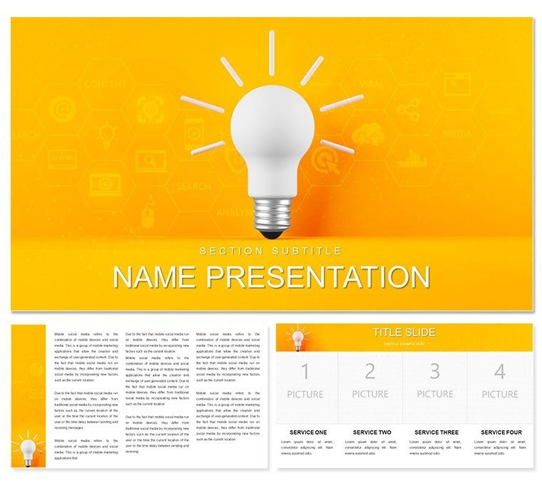 Marketing: ideas and technologies template for Keynote presentation