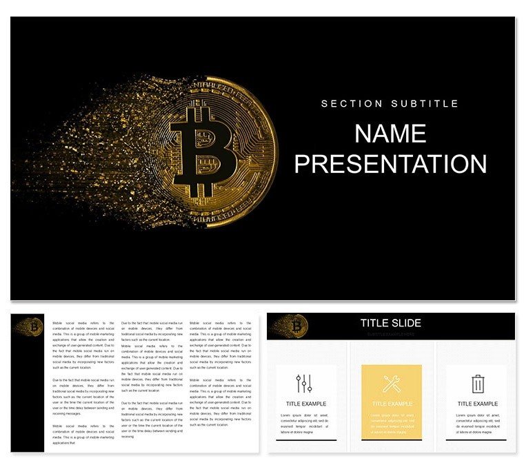 Bitcoin: Cryptocurrency Prices Keynote template, Themes Presentation