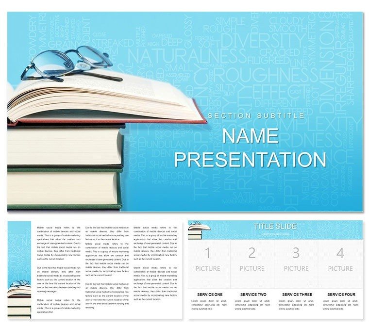 Books Learning template for Keynote presentation