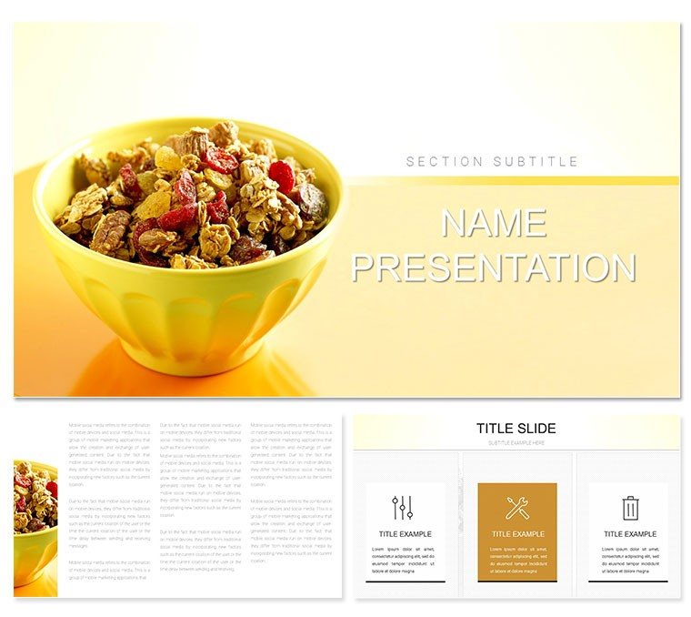 Breakfast Muesli Keynote Template | Download Themes and Backgrounds