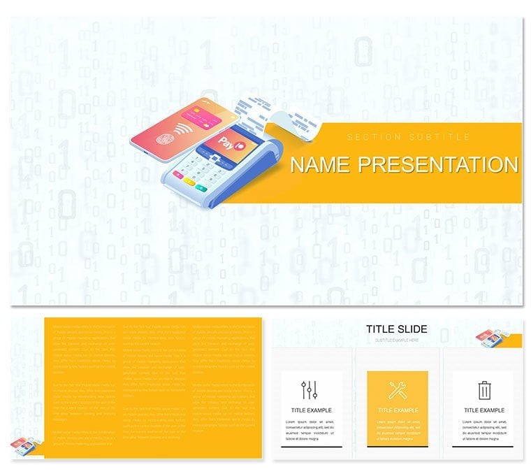 POS Terminal Online Payments, Credit Card Keynote template, Presentation