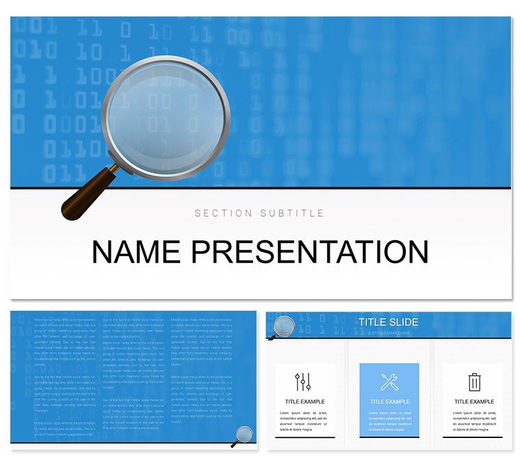Search Marketing Keynote template, Themes Presentation