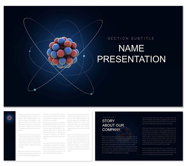 Atom, Isotopes Science Keynote template, Themes Presentation