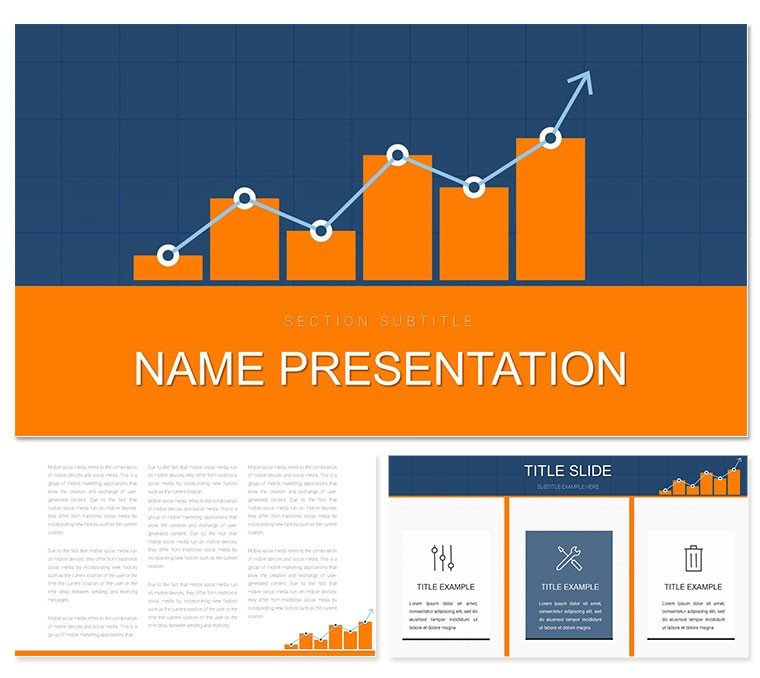 Financial and business graphics Keynote template, Themes Presentation
