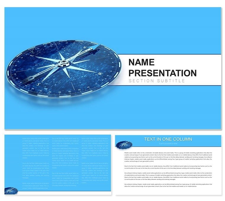 Compass Marketing and Management Keynote Template - Presentation Download