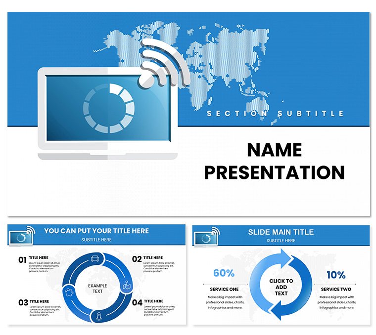 Internet Connection Wifi presentation for Keynote, background