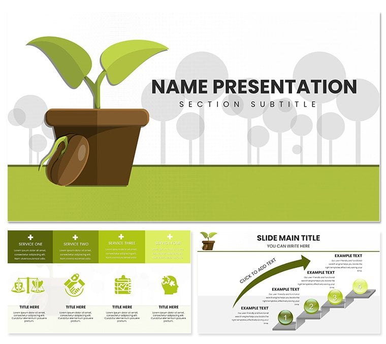Eco-Friendly Growth: A Sustainable Future Keynote Template