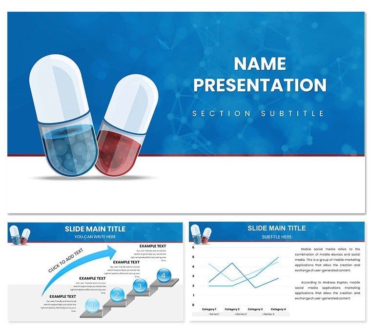 Pill background design for Pharmaceutical or medical Keynote presentation