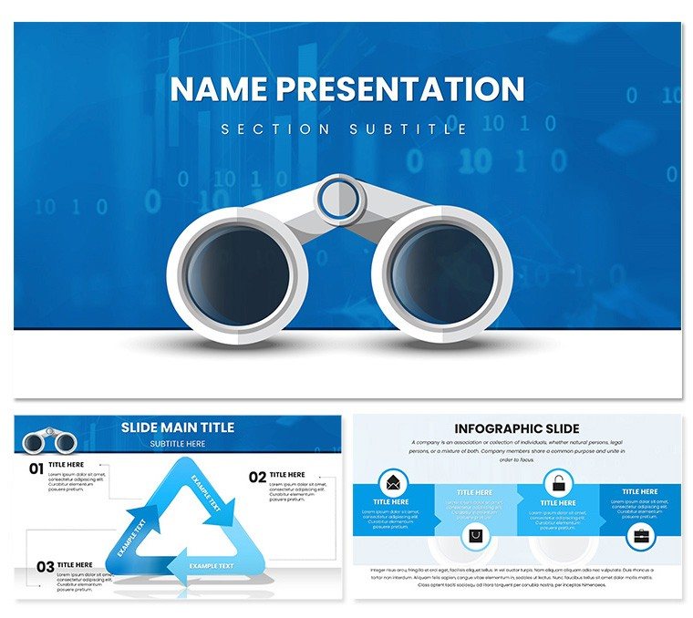 Binoculars Search Marketing Keynote template