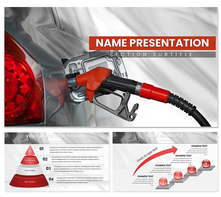 Revitalize Your Presentations with Refuel a Car Keynote Template for Presentation