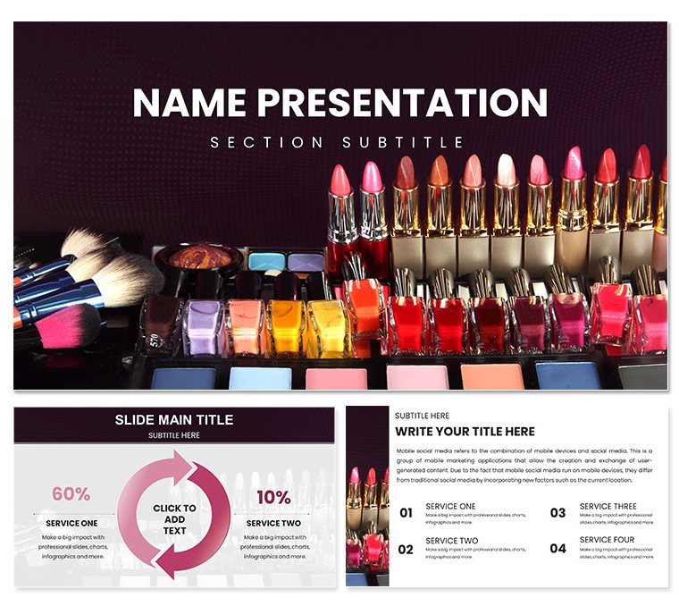 Vibrant Beauty - Make-up Cosmetics Keynote Template for Presentation