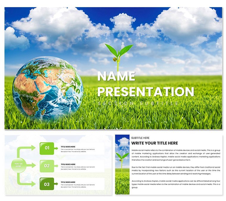 Go Green with the Eco Planet Keynote Template - Eco-Friendly and Professional