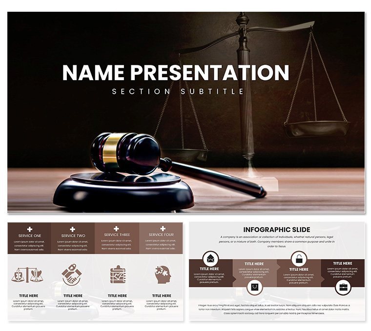 Law and Order Keynote Template - Judge and Laws Template