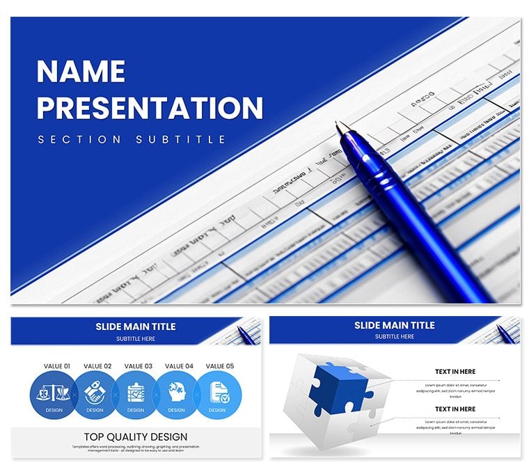 Powerful Business and Financial Documents Keynote Template