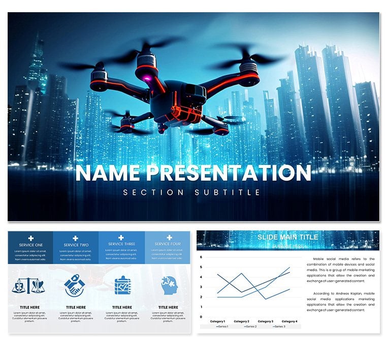Drone Modern IT Technology Keynote Template | Download Presentation