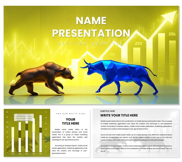 Bulls and Bears Trend Keynote Template - Download Now