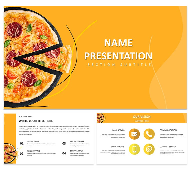 Delectable Keynote Template for Pizza Presentations