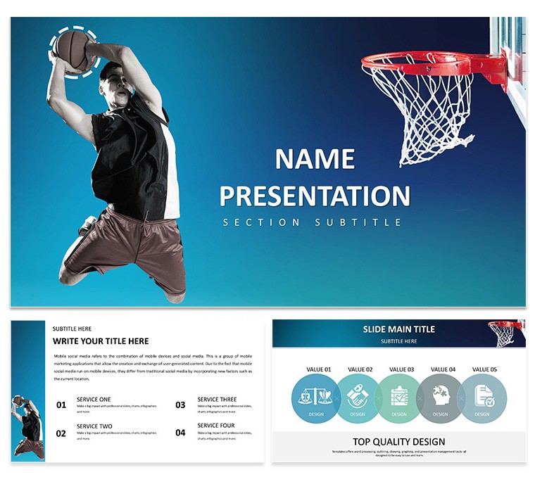 Professional Basketball Keynote Template: Presentation