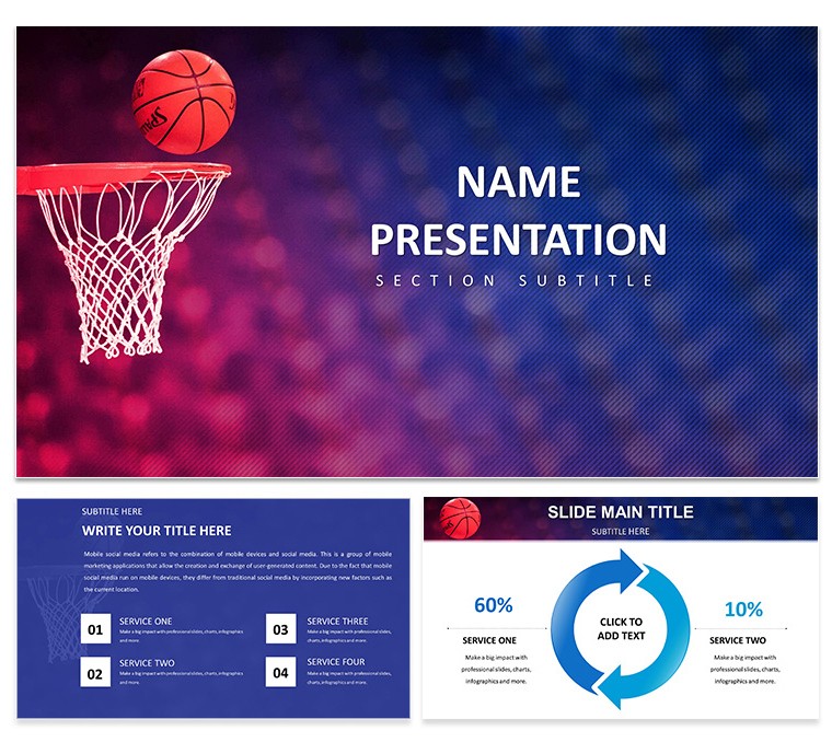 Basketball Basket Keynote Template: Presentation