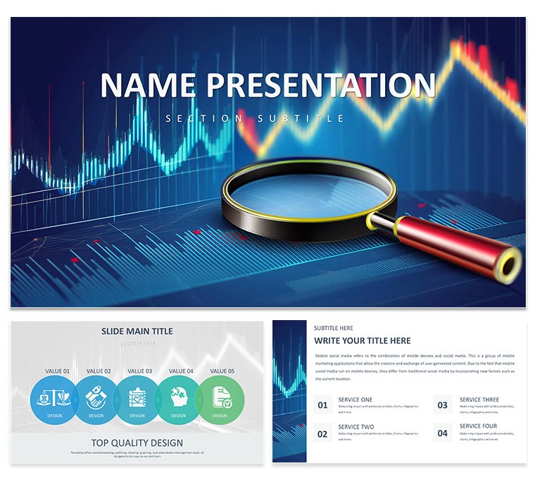 Financial Analytics Keynote Template with Data Visualization