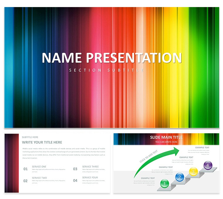 Rainbow of Success Keynote Template: Design Presentation