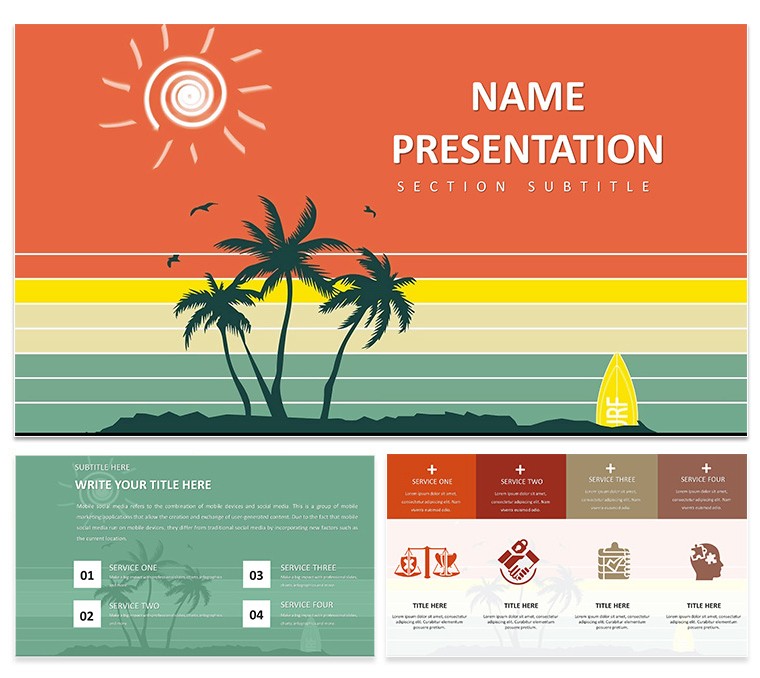 Tropical Paradise Dream Vacation Keynote Template