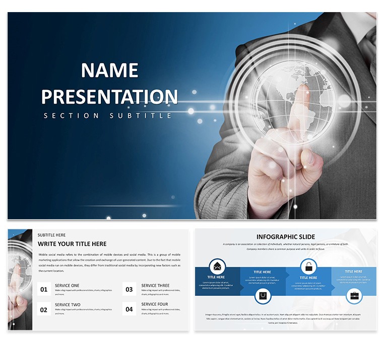 Social Media for Business Growth Keynote Template for Presentations