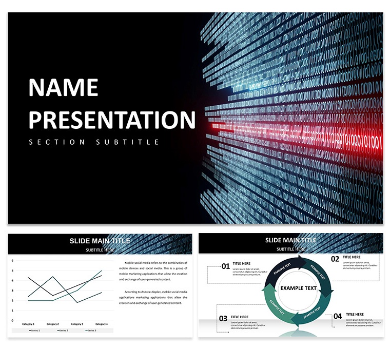 Binary Digital Code Keynote Template for Presentation - Download Free