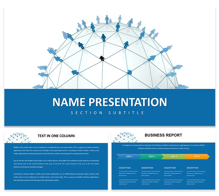 Connect, Explore, Discover: Global Community Keynote Template and Diagrams