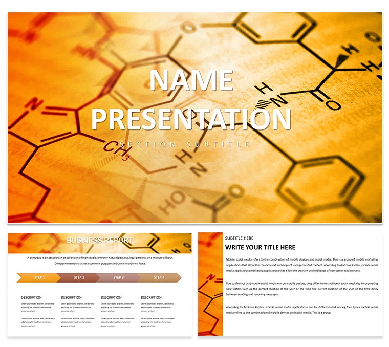 Chemical Structure Keynote Template - Download Free