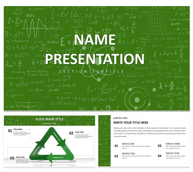 Scientific Presentation Keynote Template with Mathematical and Physics Elements