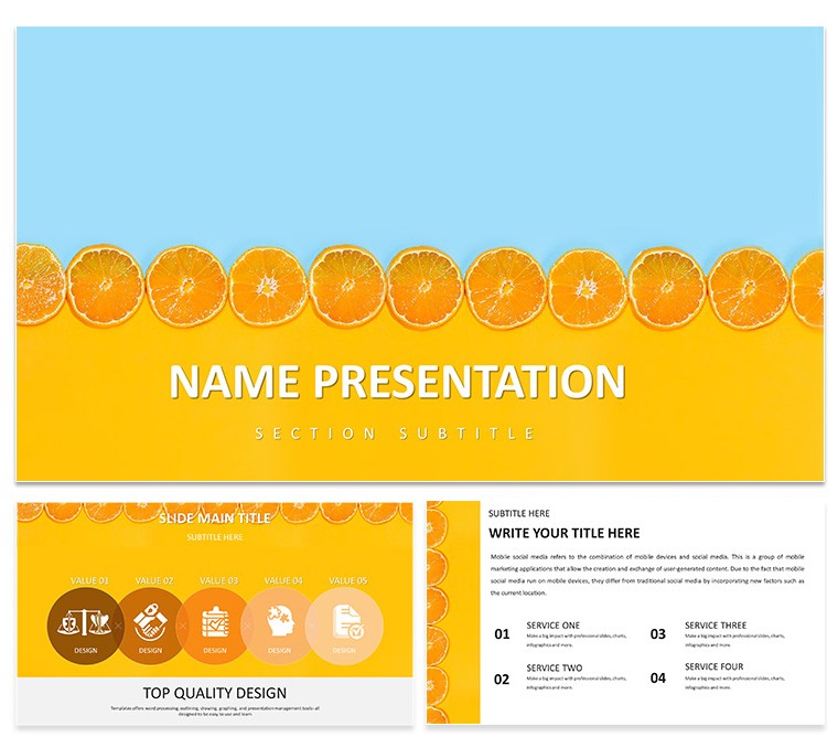 Citrus Fresh Keynote Template Presentation